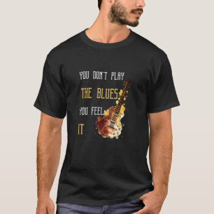 Blågräset Spela blues gitarr T Shirt