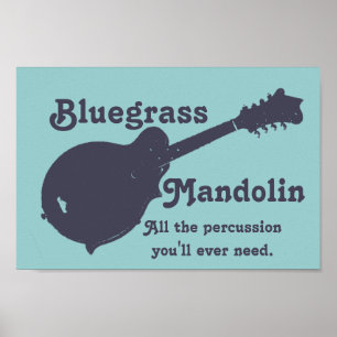 BlågräsMandolin - alla slagverk som du behöver Poster