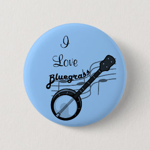 Blågräsmusik med banjo knapp