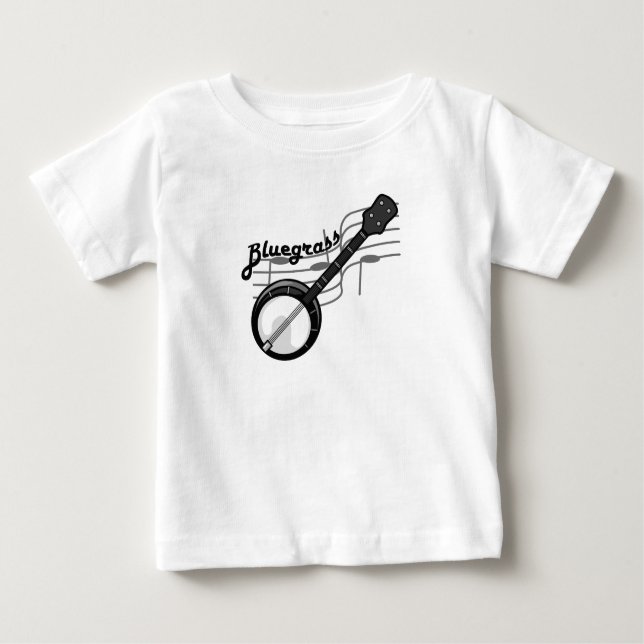 Blågräsmusik med banjo tee (Framsida)