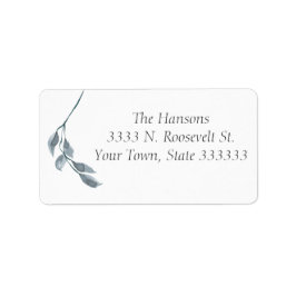 Blågrön enkel att läsa Returadress Adressetikett