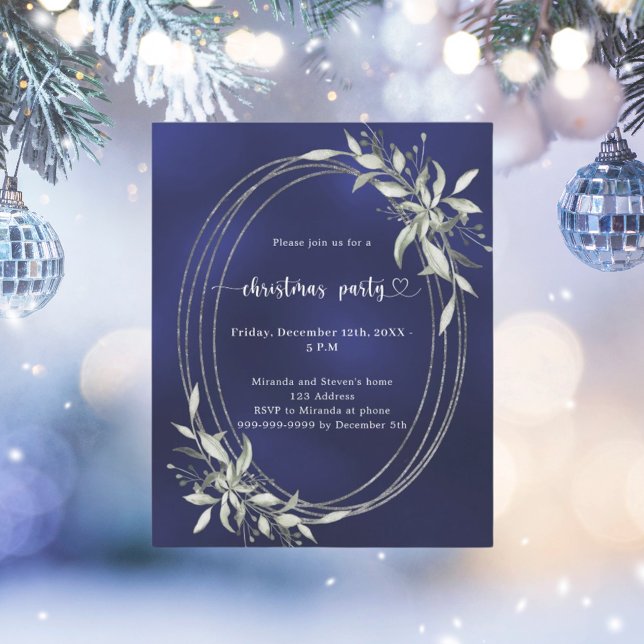 Blågrön julfest i silver (Skapare uppladdad)