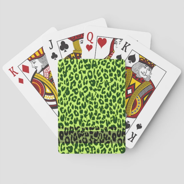 Blågrön pälsdjur päls abstrakt struktur spel kort (Baksidan)