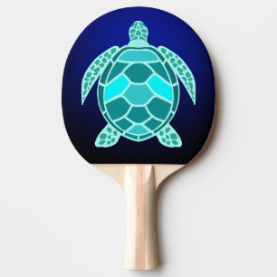 Blågrön turkos teal sköldpadda pingisracket
