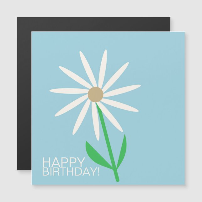 BlåGrönt Grattis på födelsedagen Önskemål med Dais (Fram/baksida)