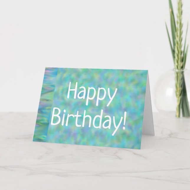 BlåGrönt Mor i Pearl Birthday Card Kort (Framsida)