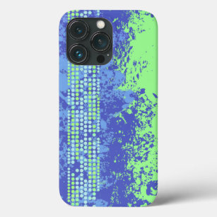 Blågröntens abstrakt surfa strand iphone case