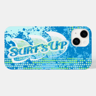 Blågröntens abstrakt surfa uppåt iphone case