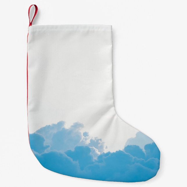 BLÅGSTÄNGDER UNDER VITE HIMLAR LITEN JULSTRUMPA (Framsidan)