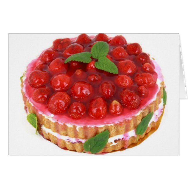 Blågstårta Sjortårta födelsedag Hälsningskort (Framsidan Horizontal)