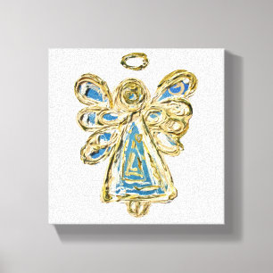 Blåguardian Angel Art Wrapped Canvas Painting