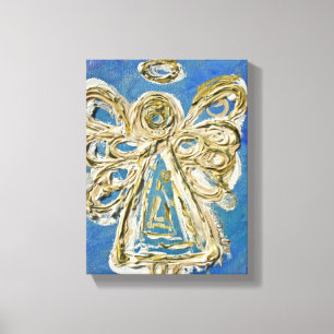 Blåguardian Angel Art Wrapped Canvas Painting