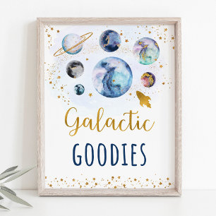 Blåguidade guidar Blå Guld-skylt Poster