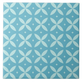 Blågul Grönt Geometric Star Mönster Kakelplatta
