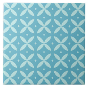 Blågul Grönt Geometric Star Mönster Kakelplatta