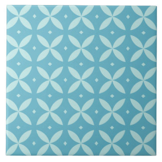 Blågul Grönt Geometric Star Mönster Kakelplatta