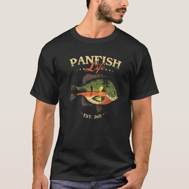 Blågyllefiske  Vintage Panfishliv T Shirt (Framsida)