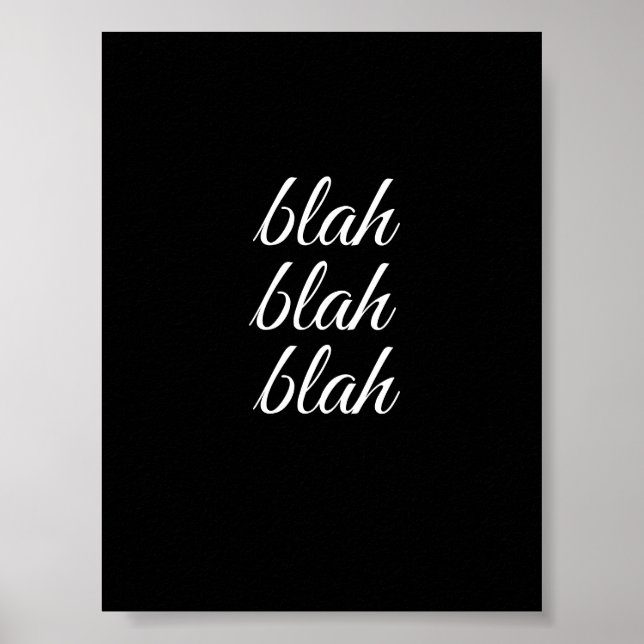 Blah bla bla - poster (Framsidan)