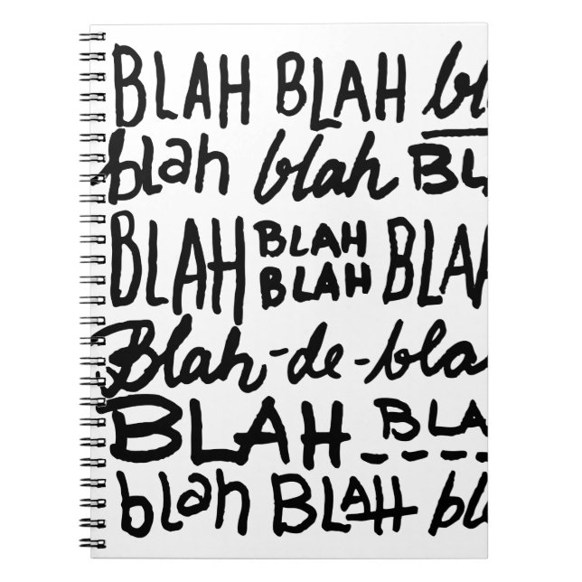 Blah Blah Blah Anteckningsbok (Framsidan)