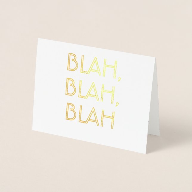 Blah Blah Blah - Funny Bridesmaid Frieri Folierat Kort (Framsida)