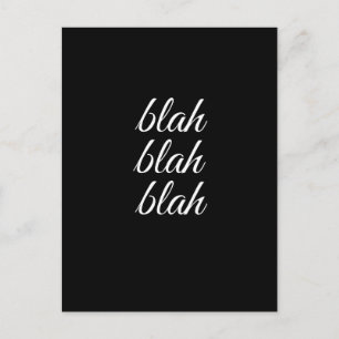 blah blah blah - helg vykort