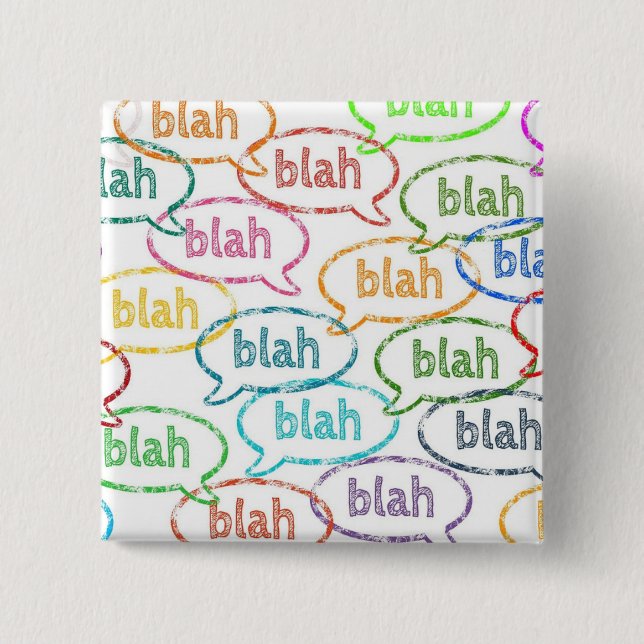 Blah Blah Blah-knappar Knapp (Framsida)