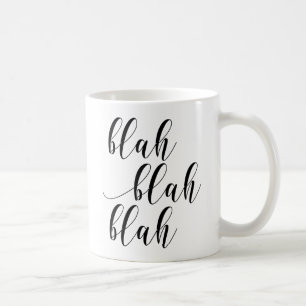 Blah Blah Blah! Modern skripttypgrafi Mugg