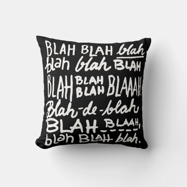 Blah Blah Blah Mörk Kudde (Framsida)