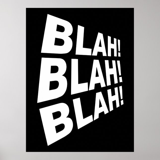 Blah Blah Blah Poster (Framsidan)