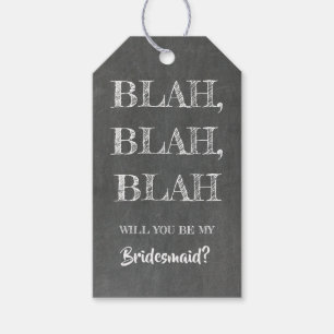 Blah Blah Blah - Roligt Brudtärna Förslag Presentetikett