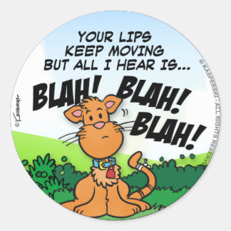 BLAH! BLAH! BLAH! RUNT KLISTERMÄRKE