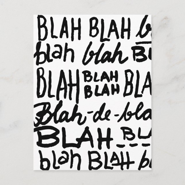 Blah Blah Blah Vykort (Framsida)