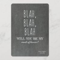 Blah Blah Funny Bridesmaid Frieri