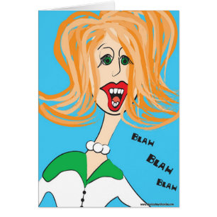 Blah - blah hälsningskort