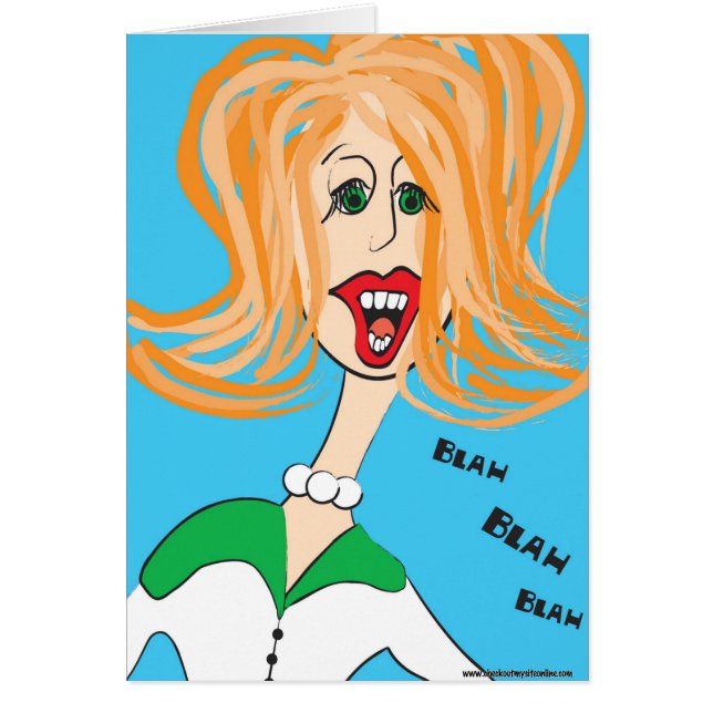 Blah - blah hälsningskort (Framsidan)