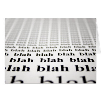 Blah - blah hälsningskort