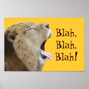 Blah - blah! Lejont affischtryck Poster