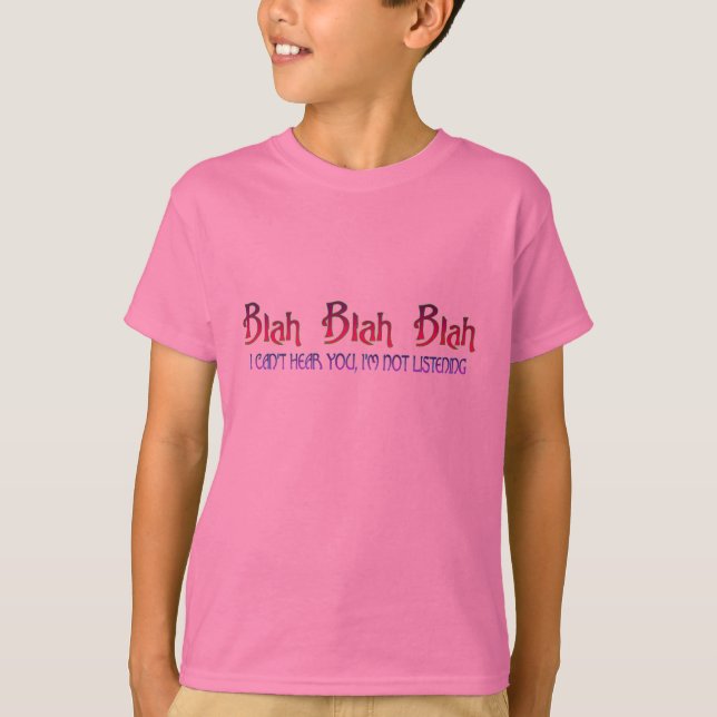 Blah - blah skjorta tee shirt (Framsida)