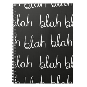 Blah blah Sömlös mönster. Anteckningsbok