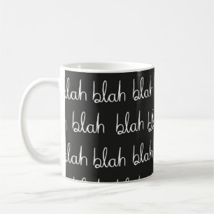 Blah blah Sömlös mönster. Kaffemugg