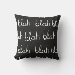 Blah blah Sömlös mönster. Kudde