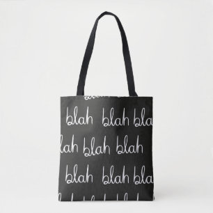 Blah blah Sömlös mönster. Tygkasse