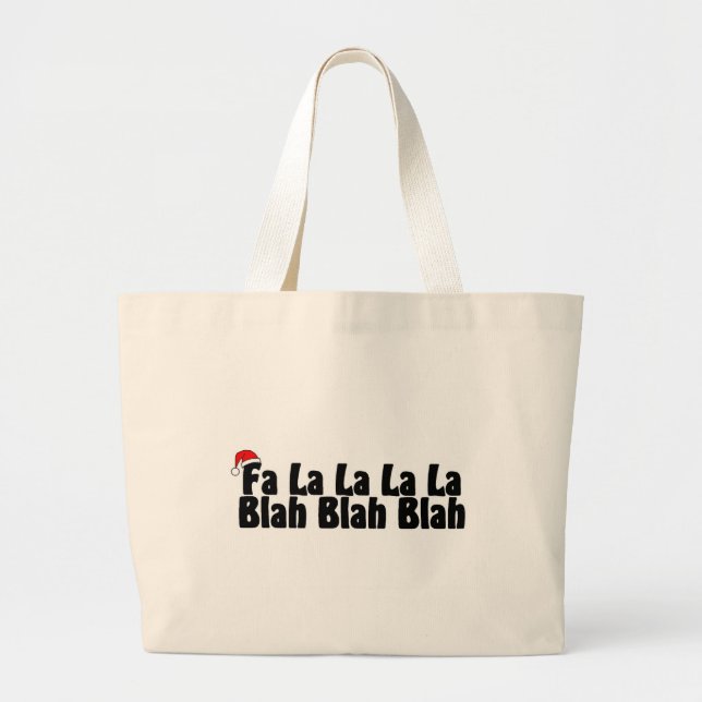 Blah La för La för Fa-LaLa - blah julafton Jumbo Tygkasse (Framsidan)