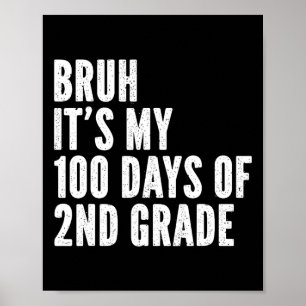 Blåh mina 100 dagar av 2:a Klass-läraren 100 dagar Poster