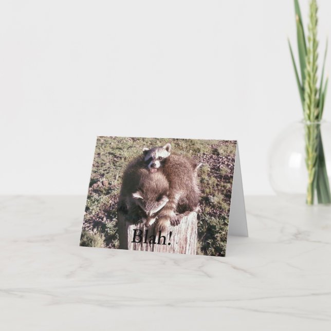 Blah!  Tomma Notecard Kort (Framsida)