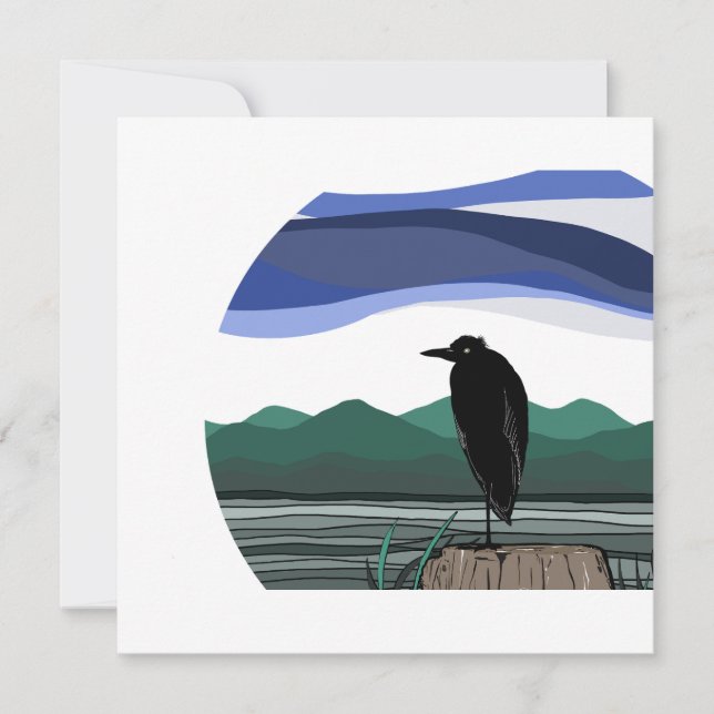 Blåhäger - Pacific Northwest  Julkort (Framsida)