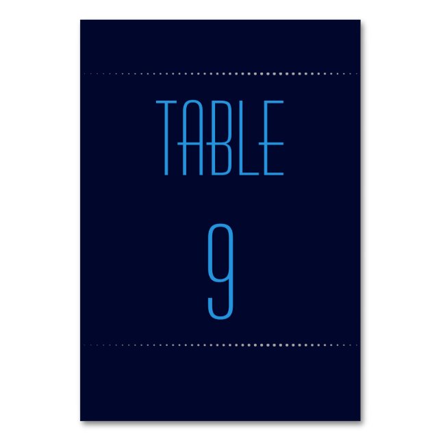 Blåhaj Bröllop Bord-kort Bordsnummer (Framsidan)
