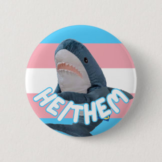 Blahaj Trans He/Him pronoun pin Knapp