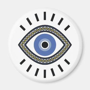 Blåhaltig amulett från öga, skydd av det etnisk magnet