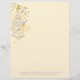 Blåhaltig grått-gult brevhuvud